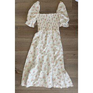 Reformation Vintage-Inspired Floral Smocked Maxi Dress - Size XS